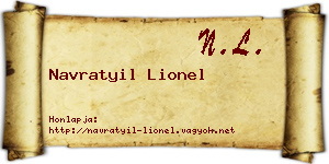 Navratyil Lionel névjegykártya
